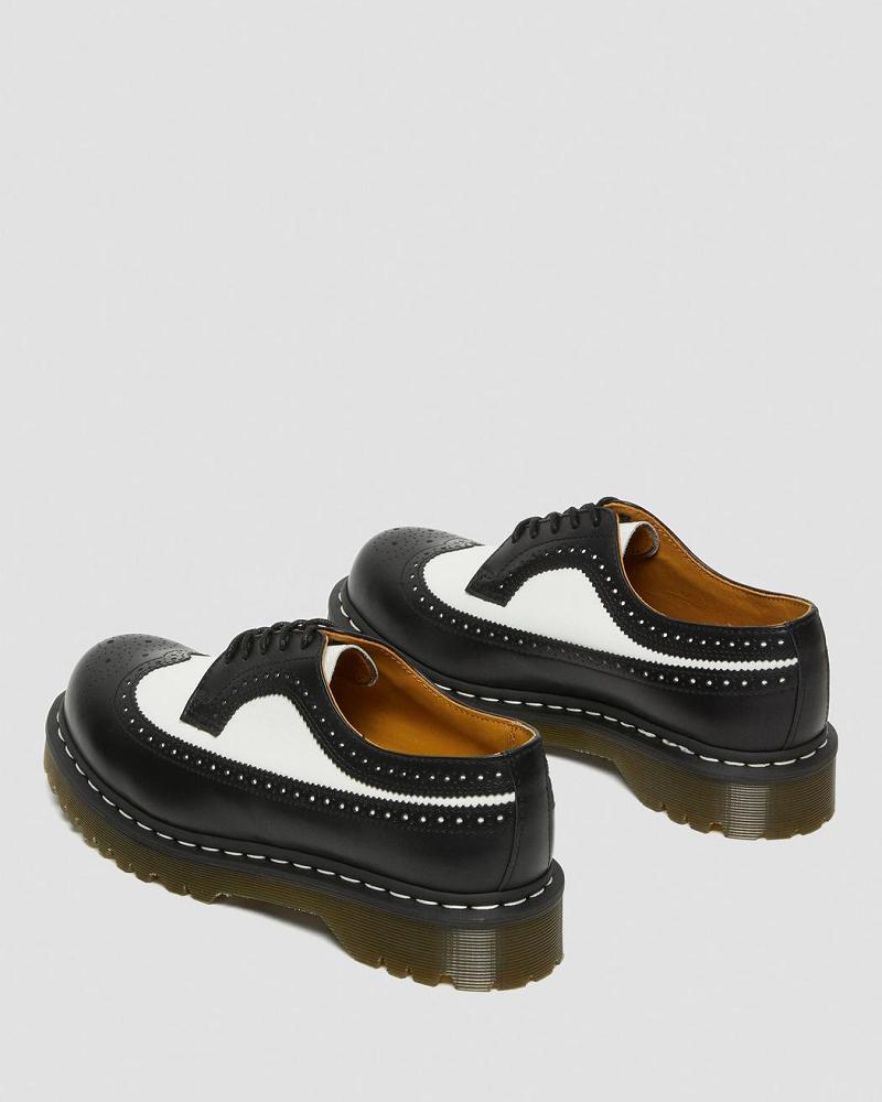 Black Men's Dr Martens 3989 Bex Smooth Leather Brogue Oxfords Shoes | CA 612NWY